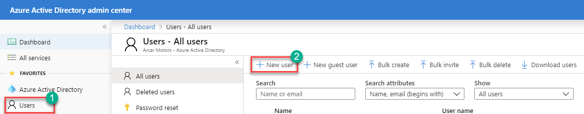 Azure AD - Add New User