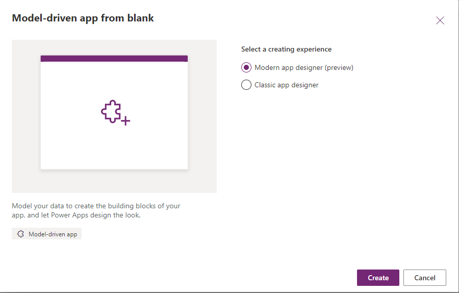 PowerApps Converged Apps - Select Design Experience