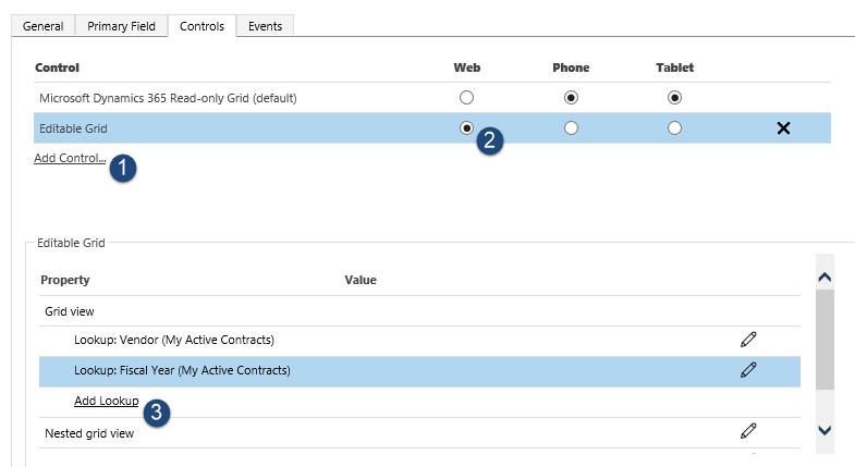 Add Editable Grid to Entity