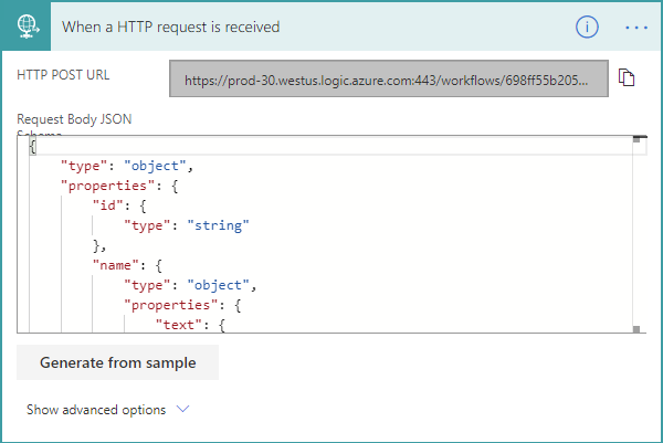 HTTP Request Received Trigger - After Flow is Saved