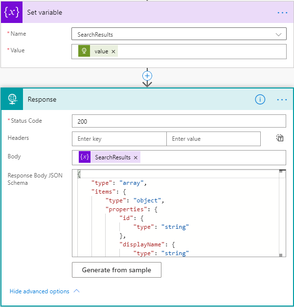 Microsoft Graph - Power Automate - Search Results and Response