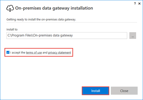 On-Premises Data Gateway Installation Location