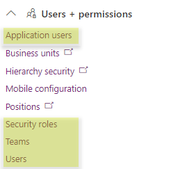 Power Platform Admin Center - Users and permissions